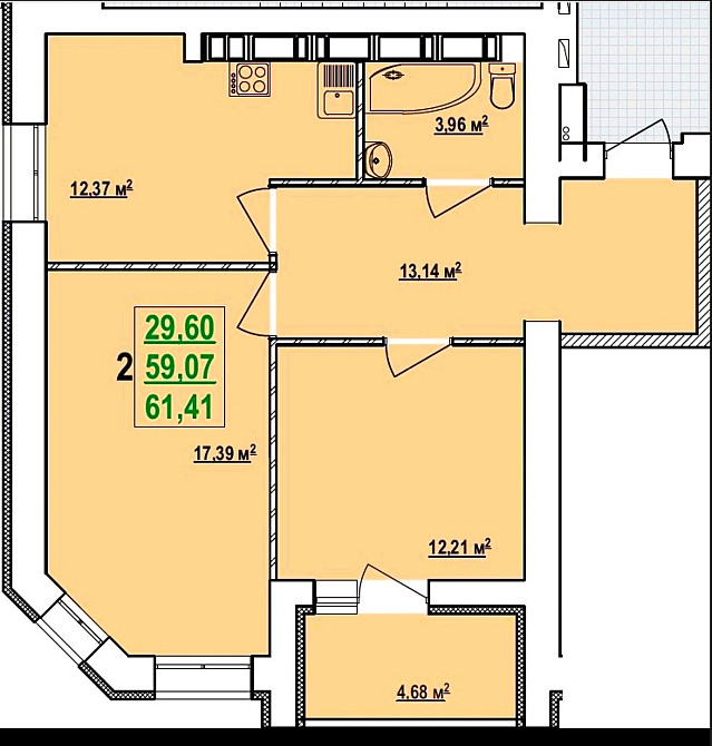 Продам реальную лучшую двухкомнатную квартиру в ЖК Левада 2 .L Харьков - изображение 1