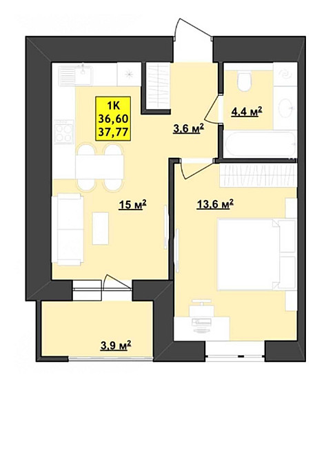 Чудова 1-кімнатна квартира Калуш - изображение 2