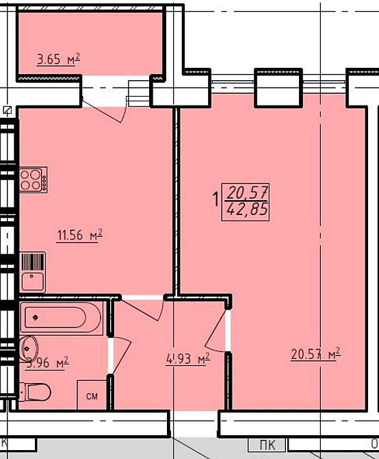 Продам реальную однокомнатную квартиру с коммуникациями ЖК Левада 2.L Харків - зображення 2