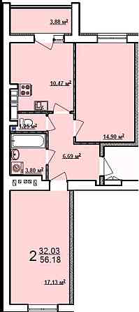 Продам двухкомнатную квартиру в ЖК Мира 3 ул Мира 43 коммуникации.L Харків