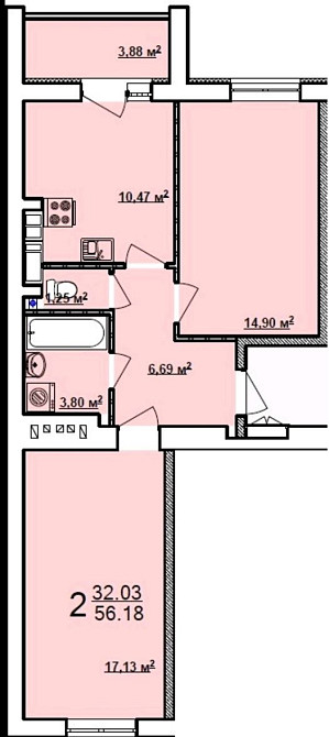 Продам двухкомнатную квартиру в ЖК Мира 3 ул Мира 43 коммуникации.L Харьков - изображение 2