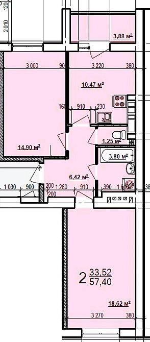 Продам реальную двухстороннюю  двухкомнатную квартиру в ЖК Мира 3.L Харків - зображення 2