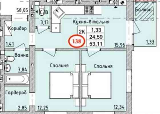 Остання 2к квартира • розтермінування 36 міс • без податків • Київ пер Ирпень