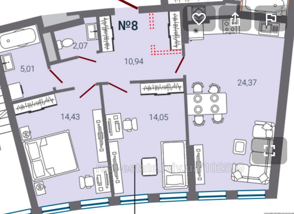 Продаж 2-х кімнатної квартири у ЖК Greenville Park Lviv Львов - изображение 2