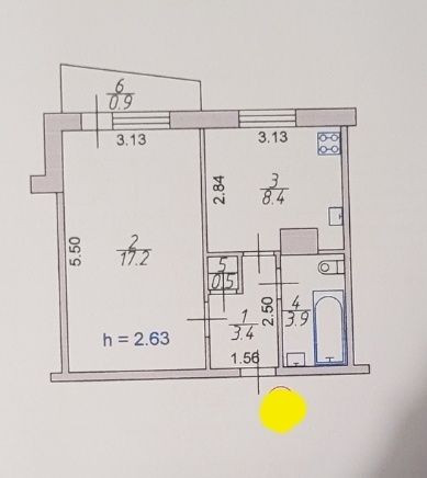 1к."ЧЕШКА", 5/9п, 36м2, житл.стан! не кутова!, сонячна! 36000уо! Луцк - изображение 4