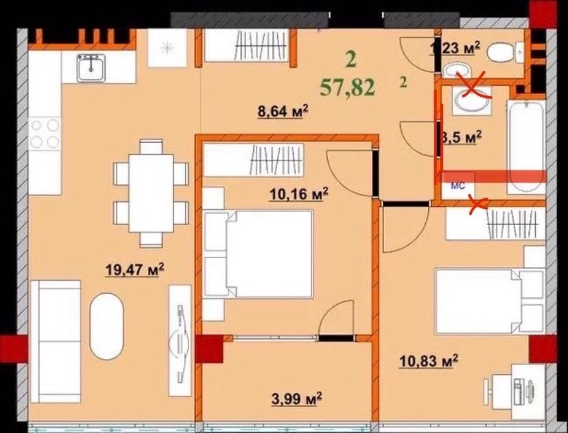 Продаж 2 к кв в новобудові по вул. Незалежності Ивано-Франковск - изображение 8