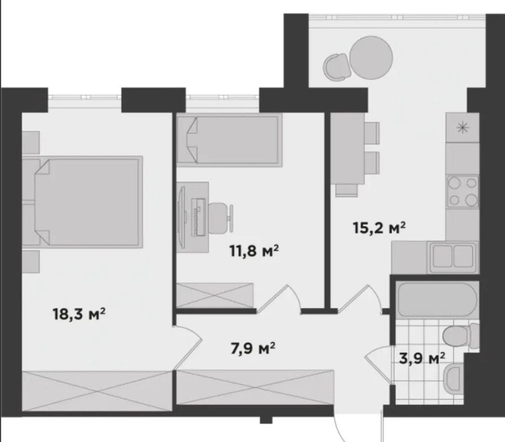 Терміново! Найдешевша двохкімнатна квартира в ЖК міленіум стейт! Буча - зображення 3