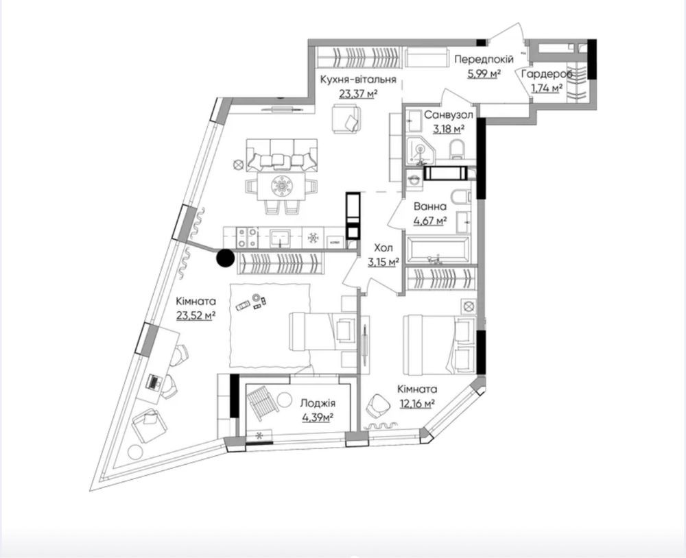 Простора 2к в ЖК Lucky Land, заселений будинок! Киев - изображение 2