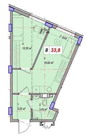 1 кім. квартира за 13406 $ в Бортничах поруч метро Бориспільська Акція Киев