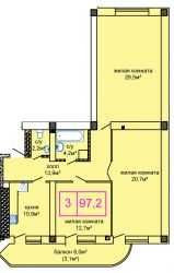 ЖК Вернисаж. 97 м. 3 комн. Лучшая цена ! Таирова. Одеса - зображення 1