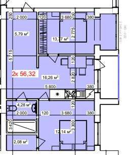 2 кім квартира , 56.32 м.кв в новому ЖК ,м.Коломия Коломыя - изображение 2