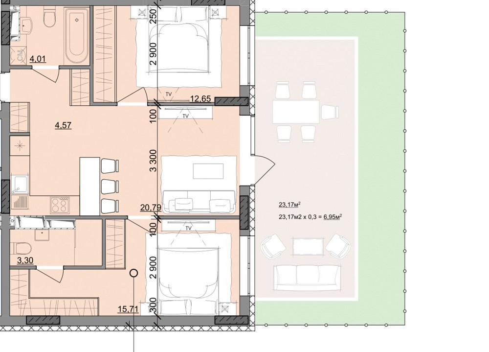 Продам 2х комнатную квартиру. Фасад на Сахарова под бизнес. Рассрочк Одеса - зображення 1