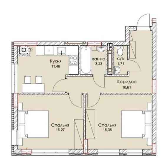 Без комісії!Продаж 2кім.квартири у зданій новобудові Львов