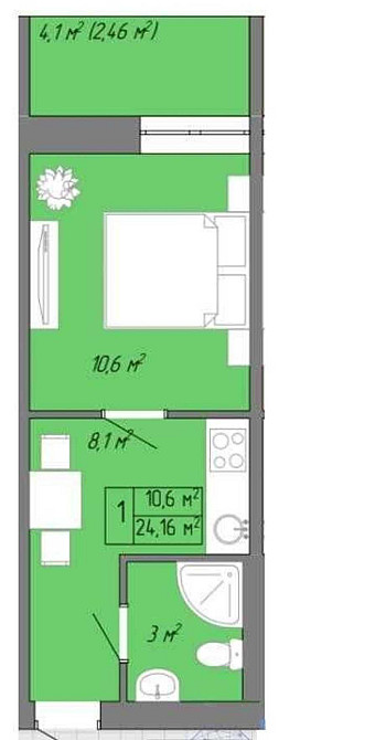 1-комн квартира в киевском р-не Одессы, которая решит ваши проблемы Одеса - зображення 5