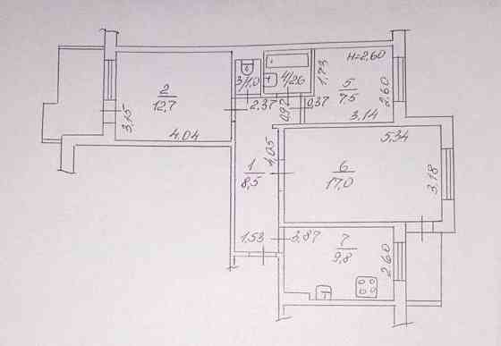 Трёхкомнатная квартира на Таирова/Коралева/Вильямса/Рынок Южный Одеса