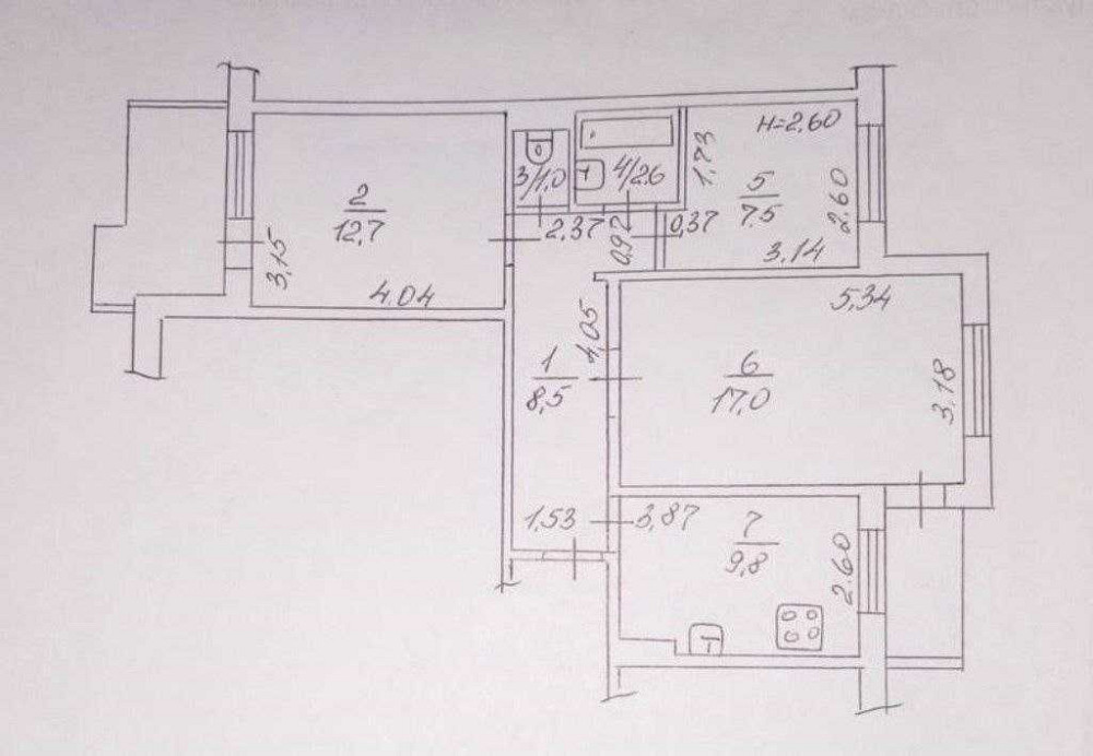 Трёхкомнатная квартира на Таирова/Коралева/Вильямса/Рынок Южный Одеса - зображення 3