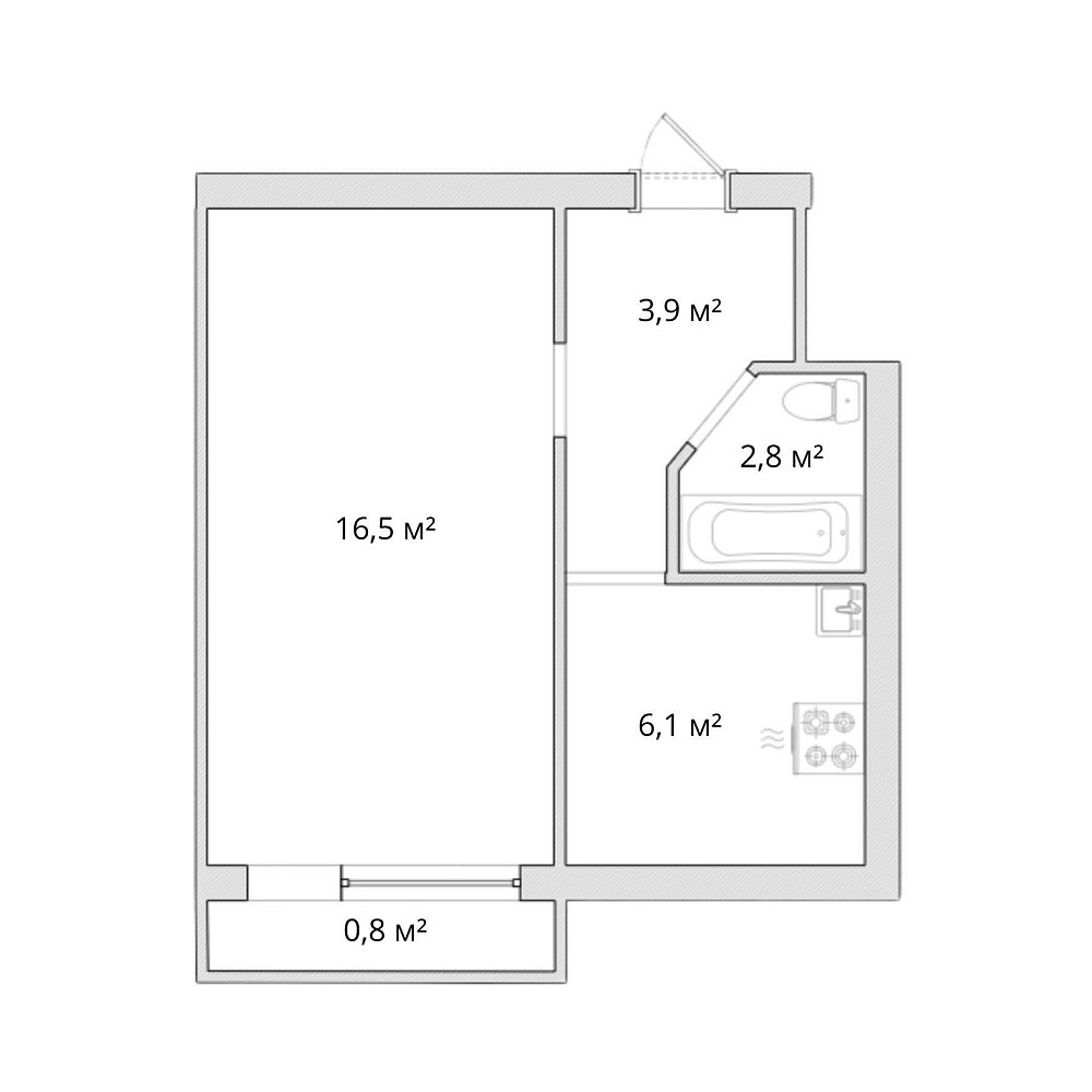 1 кім на середньому поверсі на 12 КВАРТАЛІ (714402) Дніпро - зображення 8