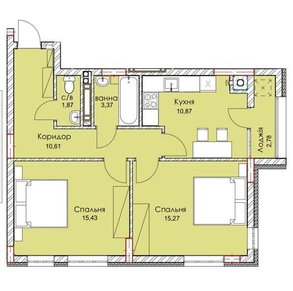 2-км кВ/ зданий будинок/ новобудова Львов - изображение 2