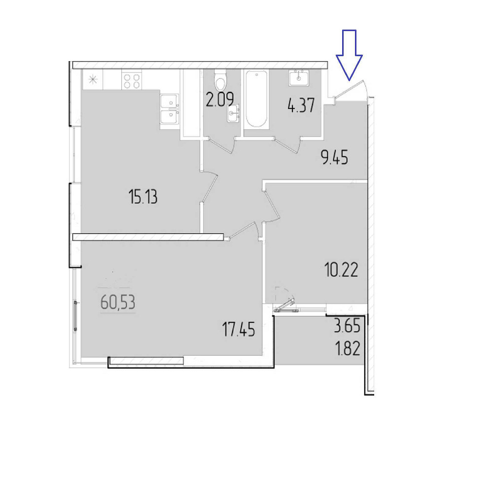 Квартира в зданому будинку в КадоррСіті. Двостороння. Середній поверх. Одеса - зображення 2