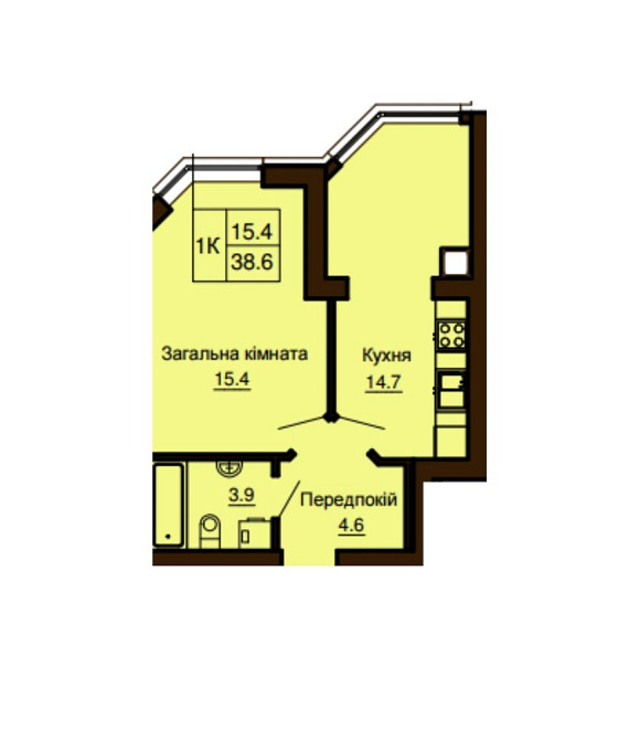 Продажа 1 комнатной квартиры 40 кв м в ЖК Резиденция, Мартынова 26. Софіївська Борщагівка - зображення 2
