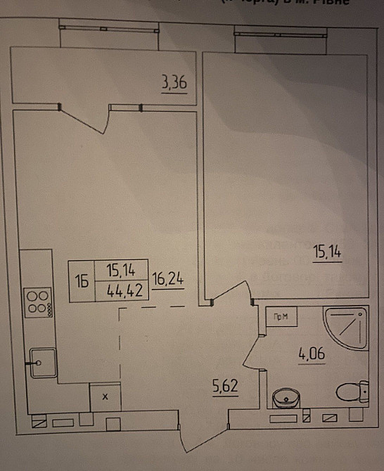 1к в новобудові,  дешевше ніж від забудовника €$ Ровно - изображение 6