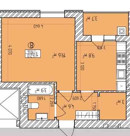 Вигідна пропозиція! 1-кімнатна квартира, новобудова. ЖК Автобіографія Хмельницкий