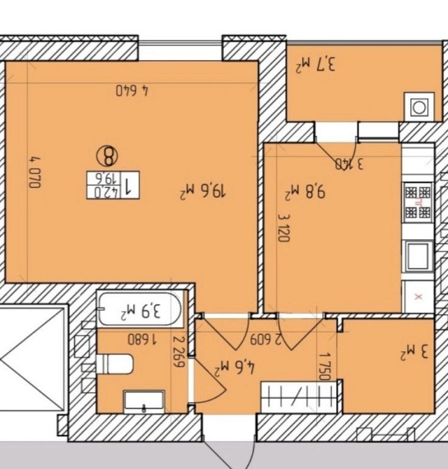 Вигідна пропозиція! 1-кімнатна квартира, новобудова. ЖК Автобіографія Хмельницький - зображення 4