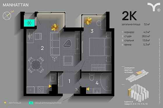 РОЗТЕРМІНУВАННЯ Готова 2 кімнатна біля озера та парку Шевченка Івано-Франківськ