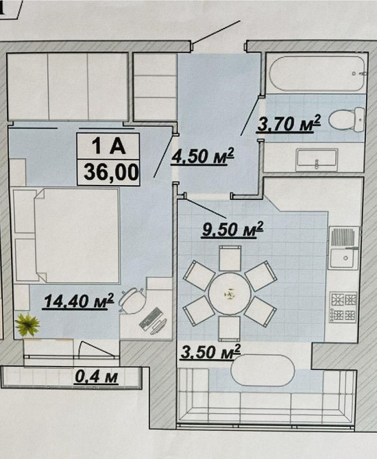 Центр 1-кімнатна квартира в ЖК “Княгинин” Івано-Франківськ - зображення 2