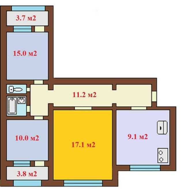Виноградар. Продам без комісії трикімнатну квартиру на пр. Свободи, 2. Київ - зображення 2