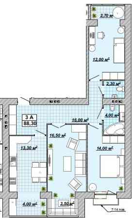 Продається, ЗДана, Трикімнатна квартира, Княгинин Івано-Франківськ