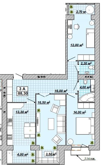 Продається, ЗДана, Трикімнатна квартира, Княгинин Івано-Франківськ - зображення 2