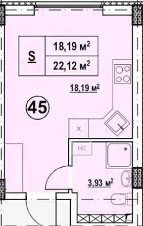 Однокімнатна смарт квартира в Дарницькому районі. Київ