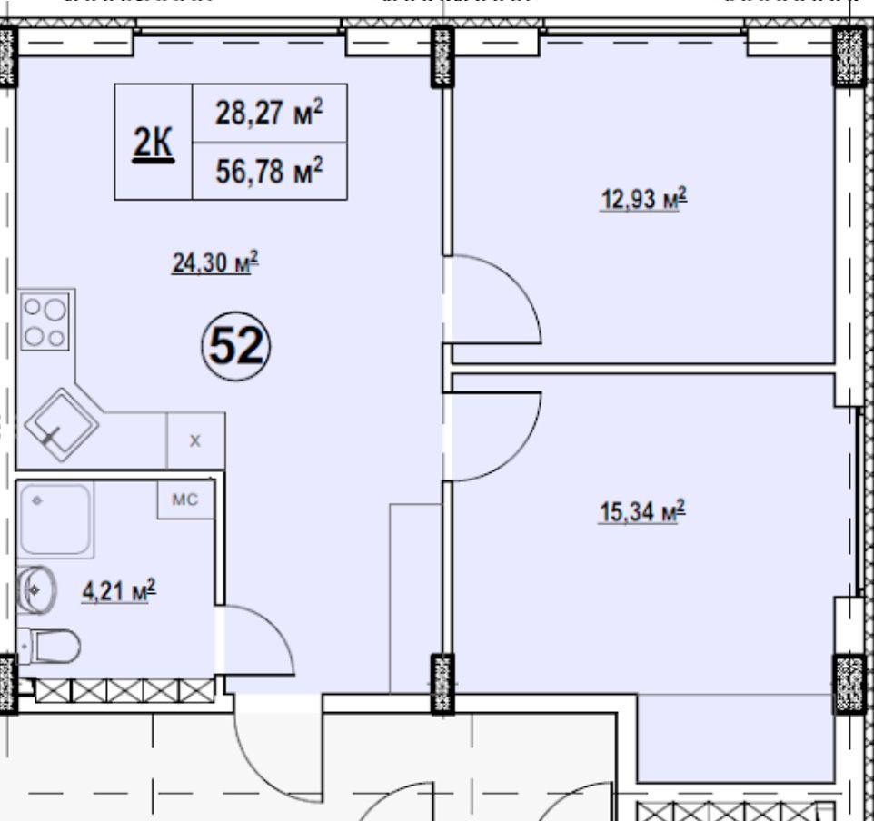 Двокімнатна квартира . Дарницький район. З можливістю збільшення площі Киев - изображение 4
