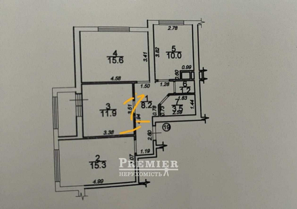 Терміново! 3-кімн. Приморський р-н,будинок зданий,70кв.м 58000 у.о. Одеса - зображення 3