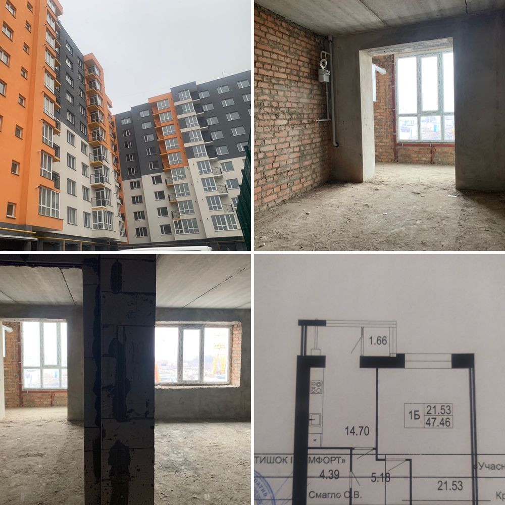 Продаж 1-кімнатної квартири в новобудові, велика кімната, переуступка Вінниця - зображення 1