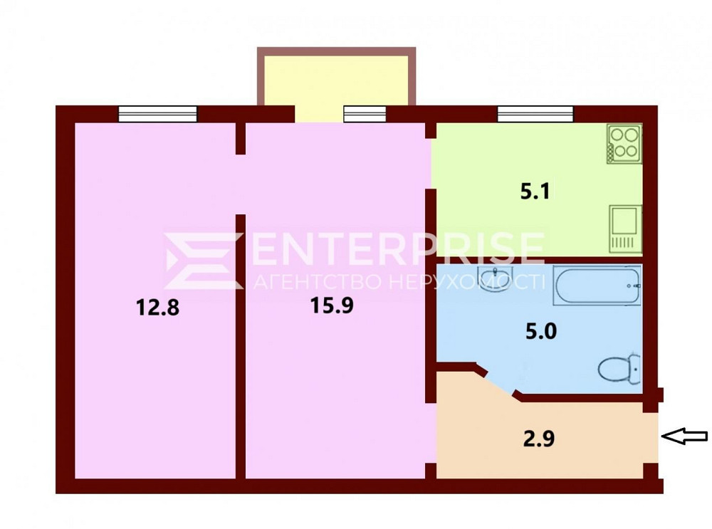 Без комисси! Продажа Ремонт 2-комнатная пр-т Воздухофлотский,3 Київ - зображення 7