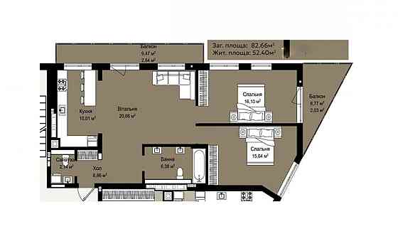 Продаж 3к квартири в ЖК бізнес класу Континент Клаб Львів