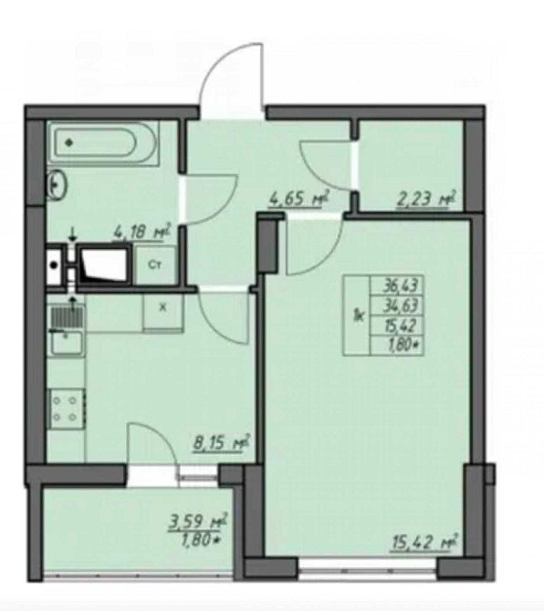 Продам квартиру ЖК Одесские Традиции 1к квартира .#8187 Одеса - зображення 7