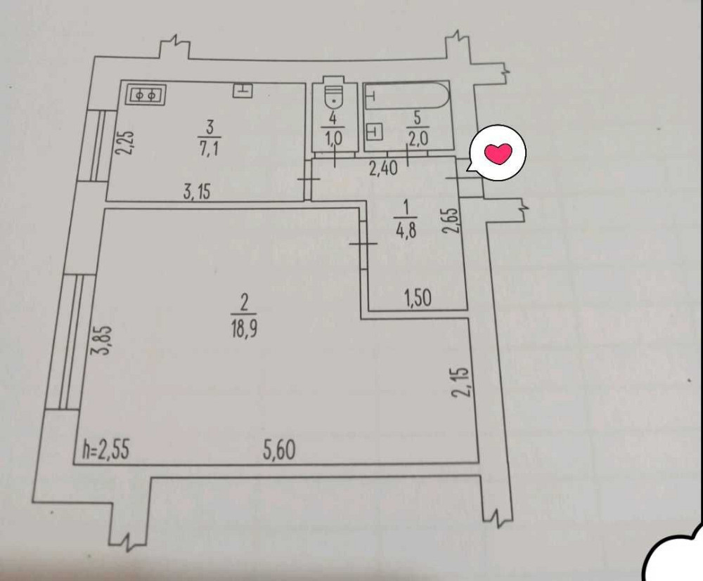 Продаж однокімнатної квартири , центральний частині міста Умань - зображення 1