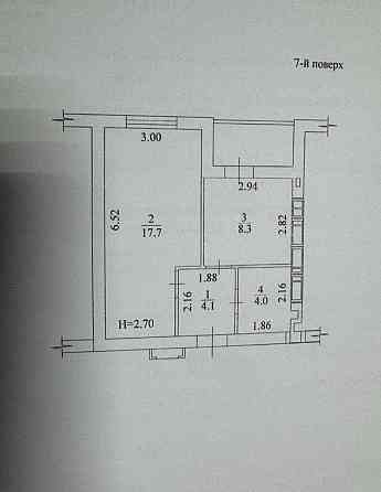 Є-Оселя!15500$!ЖК Гидропарк Продам 1 ком квартиру пл 37.1м2,этаж 7й! A Харьков