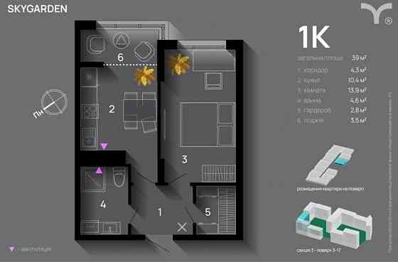 Продаж квартири ЖК Sky Garden Blago 39 м2 Івано-Франківськ