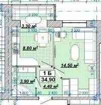 Центр, 1к квартира, престижний 4 пов., КНЯГИНЕН Івано-Франківськ