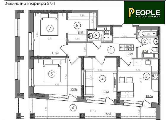Доступне житло за програмою єОселя! Продаж 3-к в ЖК Svitlo Park Киев