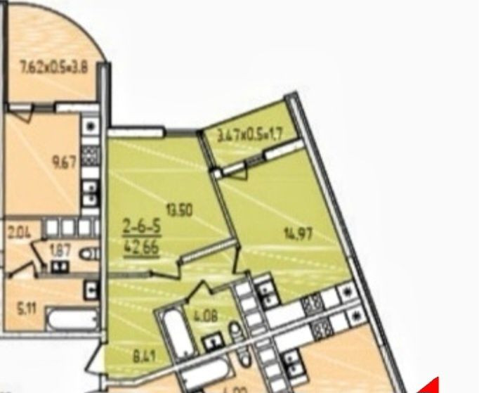 Однокімнатна квартира "61 Жемчужина" на Краснова Одесса - изображение 8