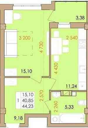 1к. квартира, новобудова ЖК Європейський квартал, 45м2, квартира мрії! Полтава