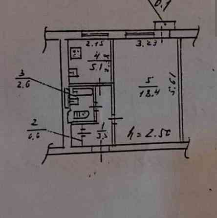 Продається 1-кімнатна квартира на ж/м Сонячний 32м2 Дніпро