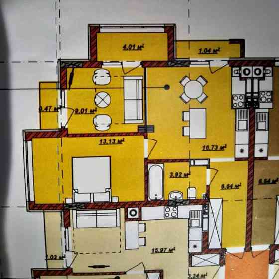 Продаж 1,5 кімнатної квартири 54,5 м2| ЖК Б4 | Новий район Ужгород