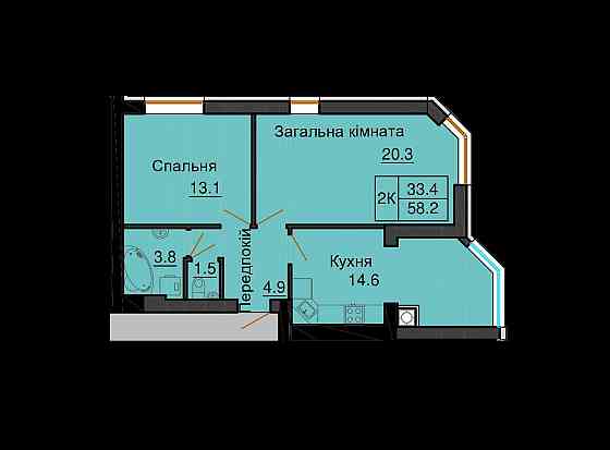 2 к двокімнатна квартира ЖК Софія Клубний поряд з Києвом Софіївська Борщагівка