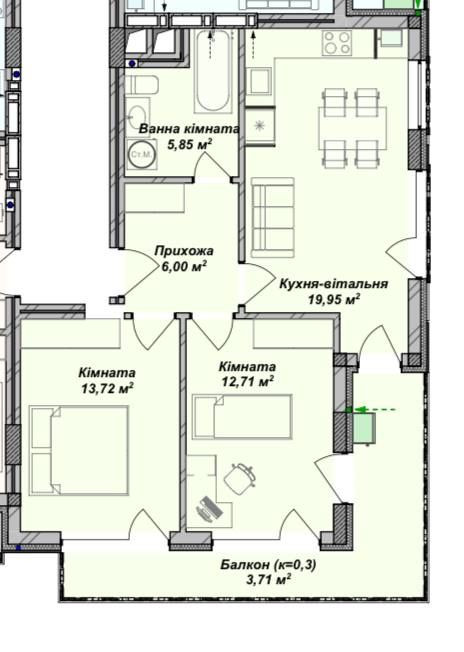 Продаж 2-к/ЖК Crystal/Новобудова/Бізнес-клас Ужгород - изображение 2